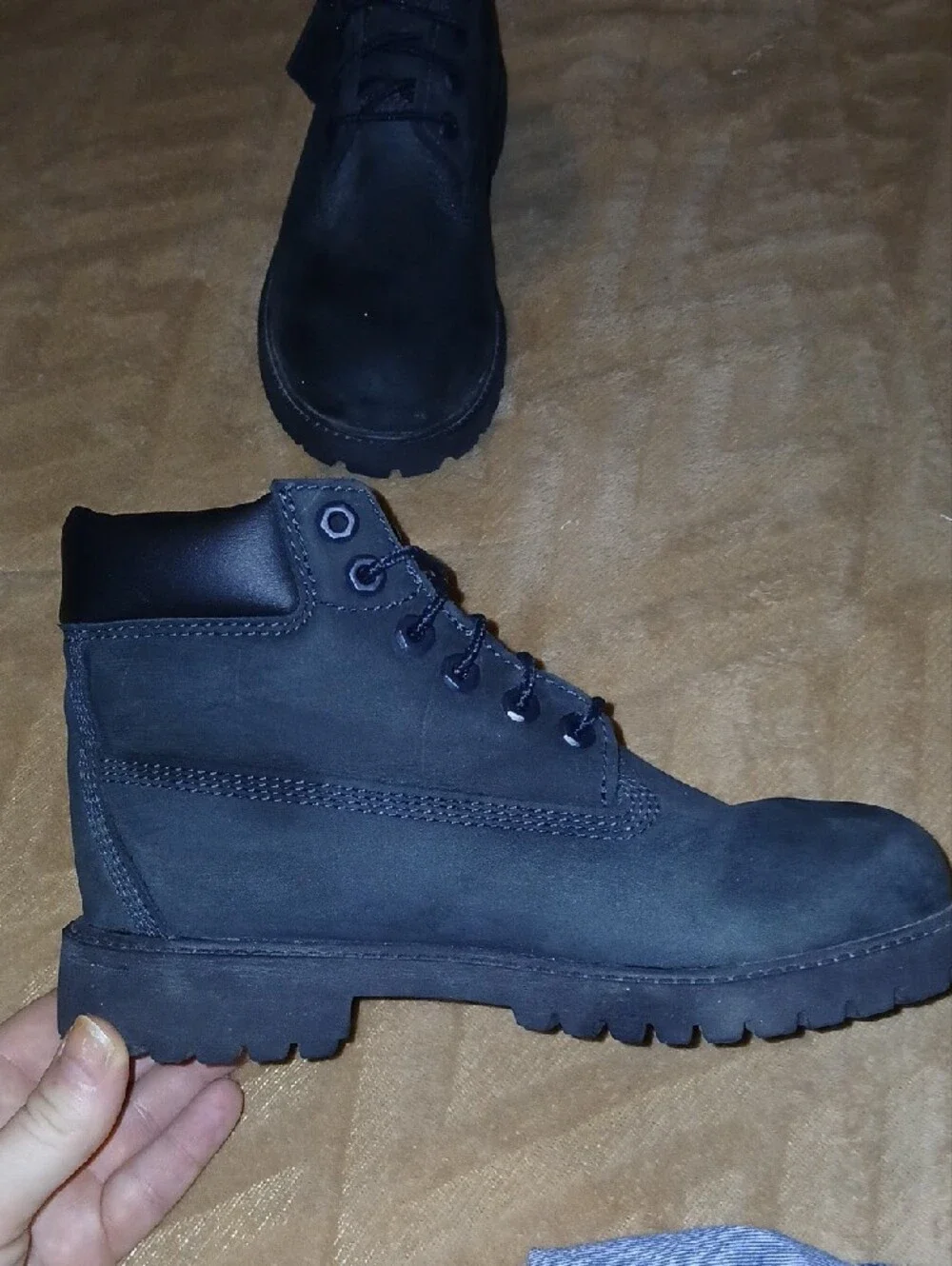 Timberland Youth Black 6 Inch Premium Waterproof Boots Sz: 2.5